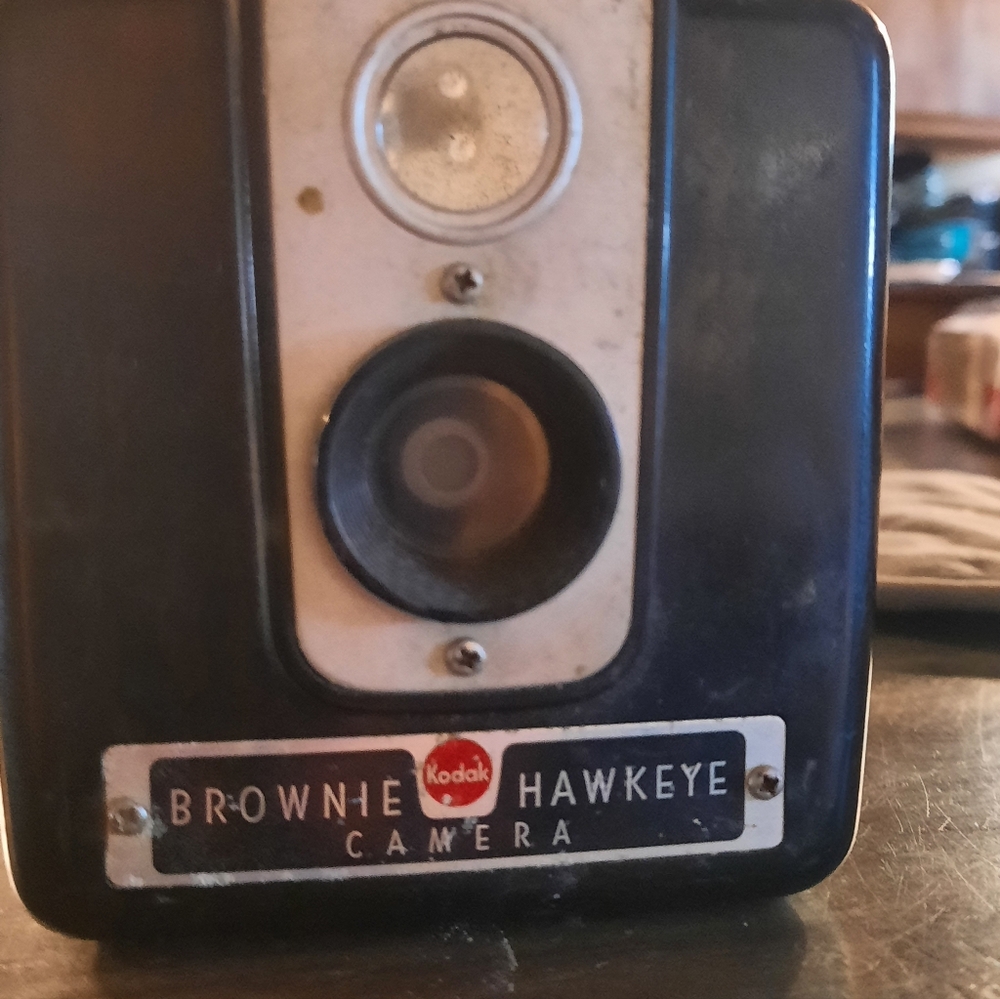 Kodak Brownie Hawkeye Camera in Black and Silver